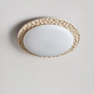 Cascade Travertine Carved Ceiling Light-Neutral Decor