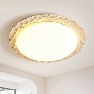 Cascade Travertine Carved Ceiling Light-Neutral Decor