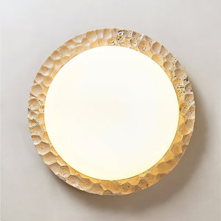 Cascade Travertine Carved Ceiling Light-Neutral Decor