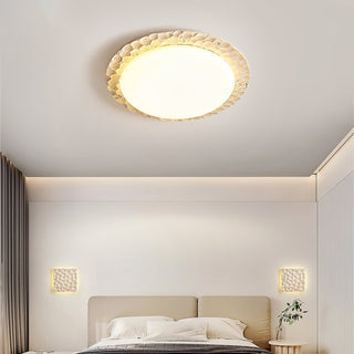 Cascade Travertine Carved Ceiling Light-Neutral Decor