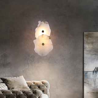 Alaeila Applique Murale en Albâtre avec Rameau Floral