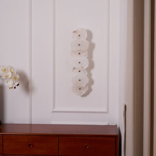 Alaeila Applique Murale en Albâtre avec Rameau Floral