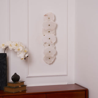 Alaeila Applique Murale en Albâtre avec Rameau Floral