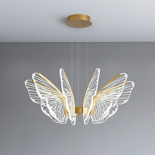 Lustra Lustre en Cristal Ailes de Papillon