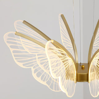 Lustra Lustre en Cristal Ailes de Papillon