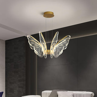 Lustra Lustre en Cristal Ailes de Papillon