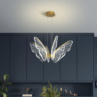 Lustra Lustre en Cristal Ailes de Papillon
