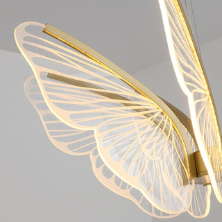 Lustra Lustre en Cristal Ailes de Papillon