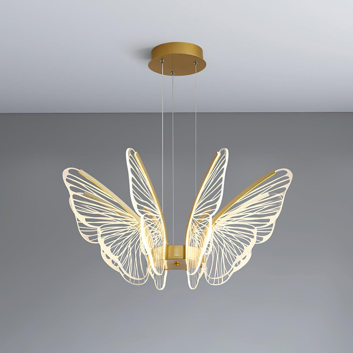 Valeris Lustre en Cristal Ailes de Papillon