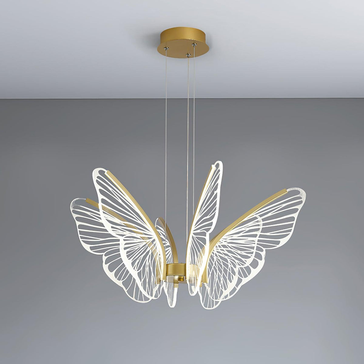 Valeris Lustre en Cristal Ailes de Papillon