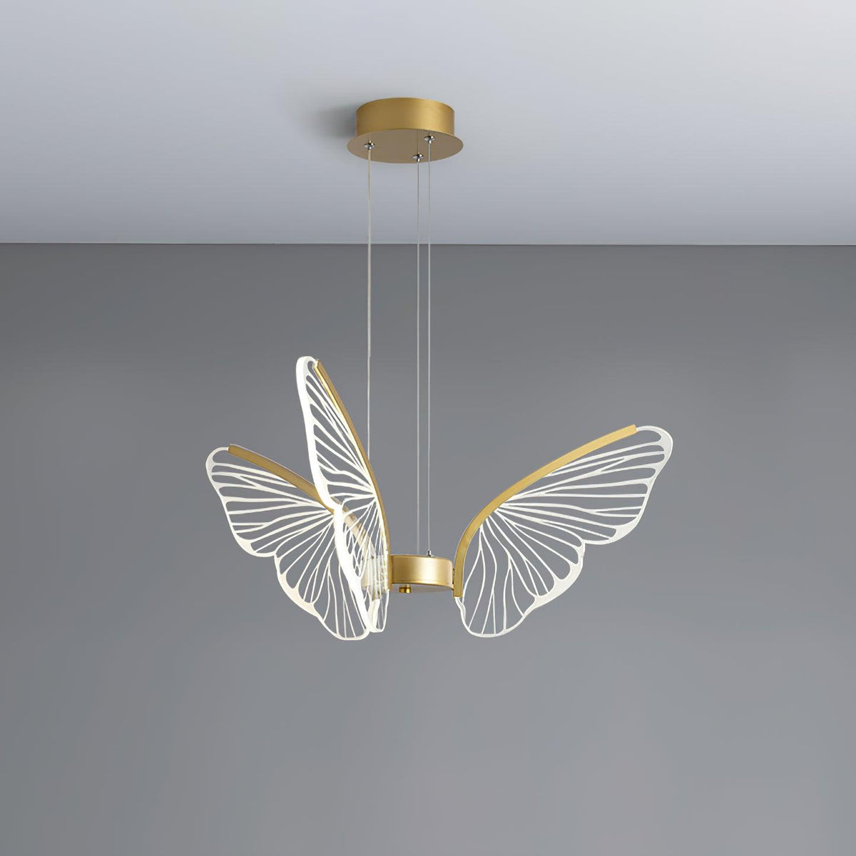 Valeris Lustre en Cristal Ailes de Papillon