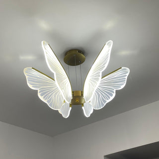 Lustra Lustre en Cristal Ailes de Papillon