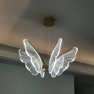 Lustra Lustre en Cristal Ailes de Papillon