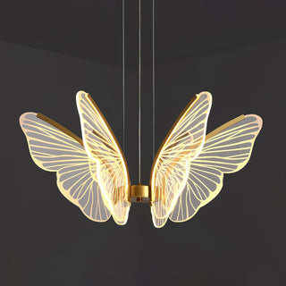 Lustra Lustre en Cristal Ailes de Papillon