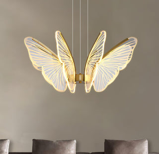 Lustra Lustre en Cristal Ailes de Papillon