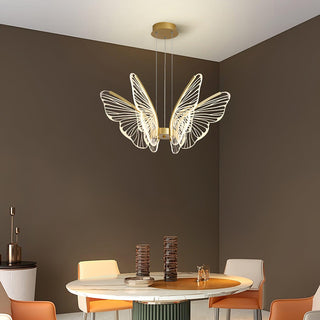 Lustra Lustre en Cristal Ailes de Papillon