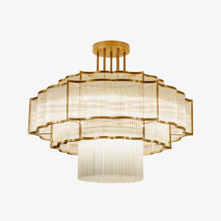 Lustra Lustre Verre Noir et Doré