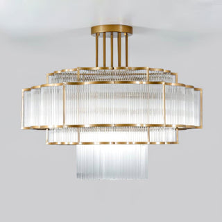 Lustra Lustre Verre Noir et Doré