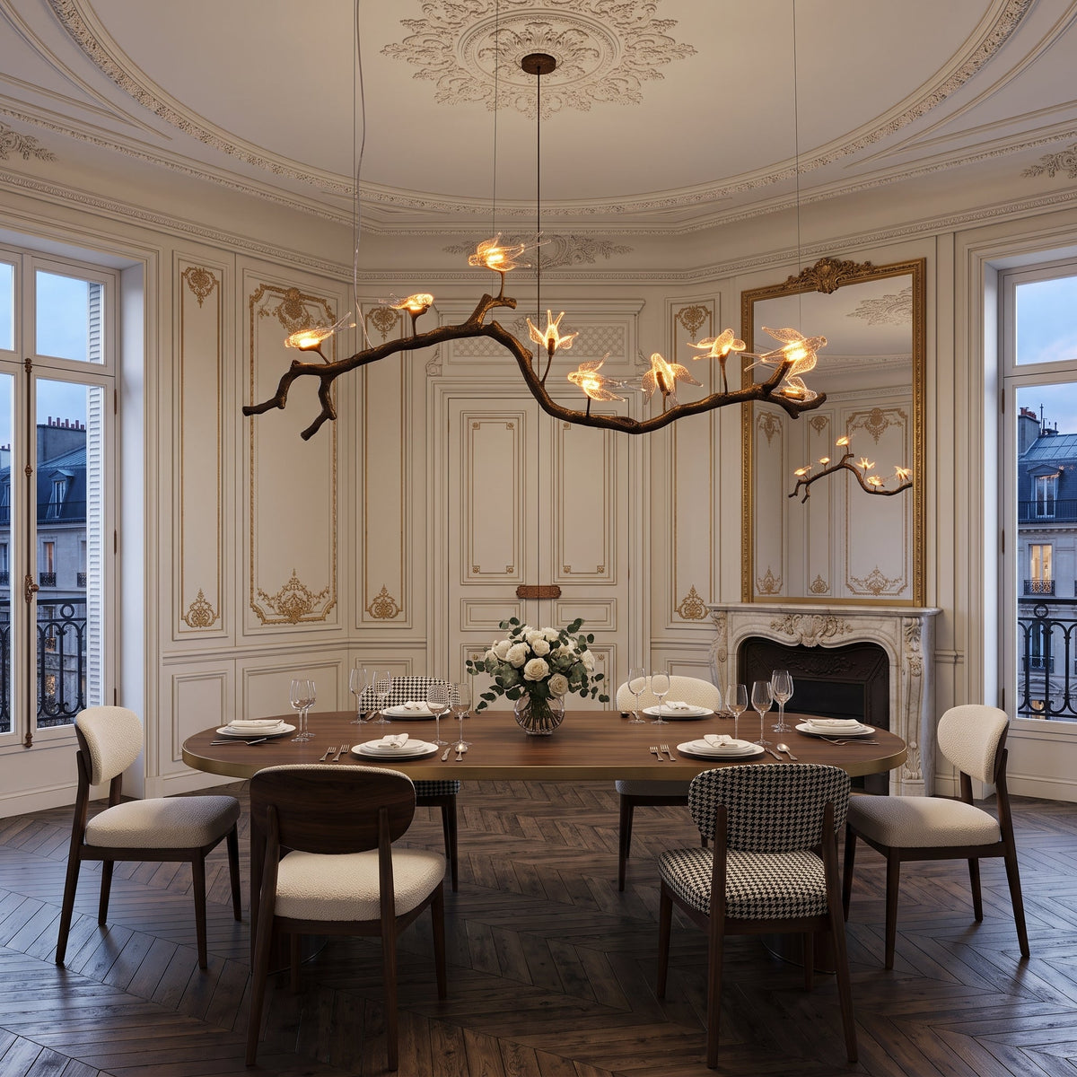 Dovemere Lustre Linéaire À Branches Et Oiseaux – vue 2