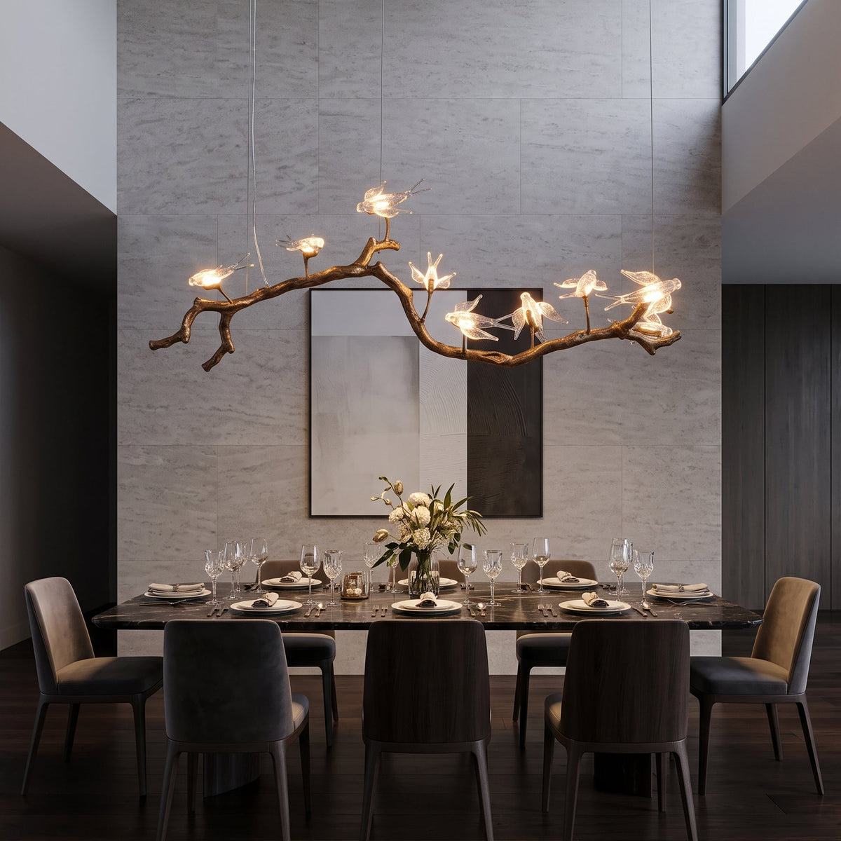 Dovemere Lustre Linéaire À Branches Et Oiseaux – vue 8