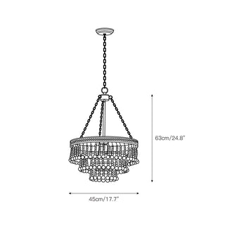Avrinir Lustre Bois Luxe Postmoderne Grand