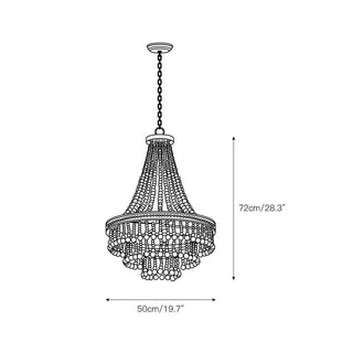 Avrinir Lustre Bois Luxe Postmoderne Grand