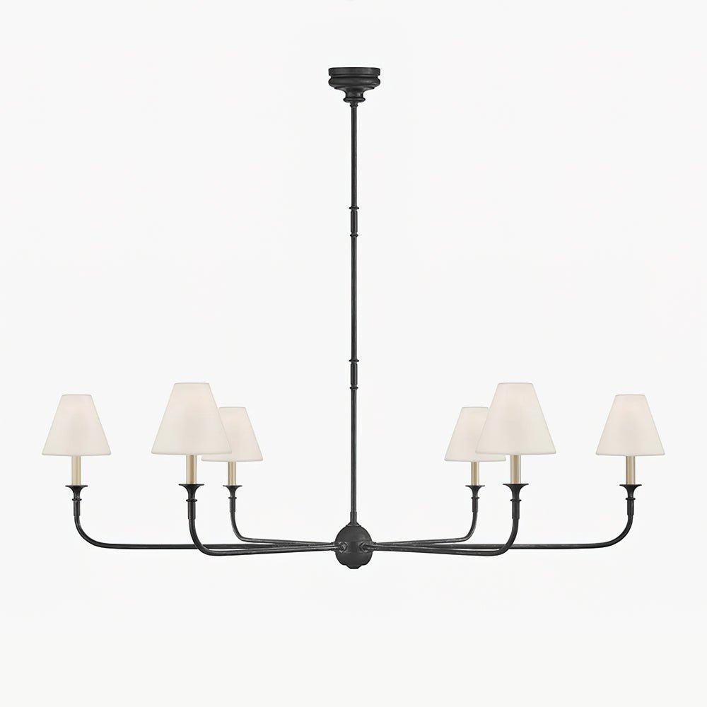 Soreline Suspension Lampe Bougie Noire Évasée