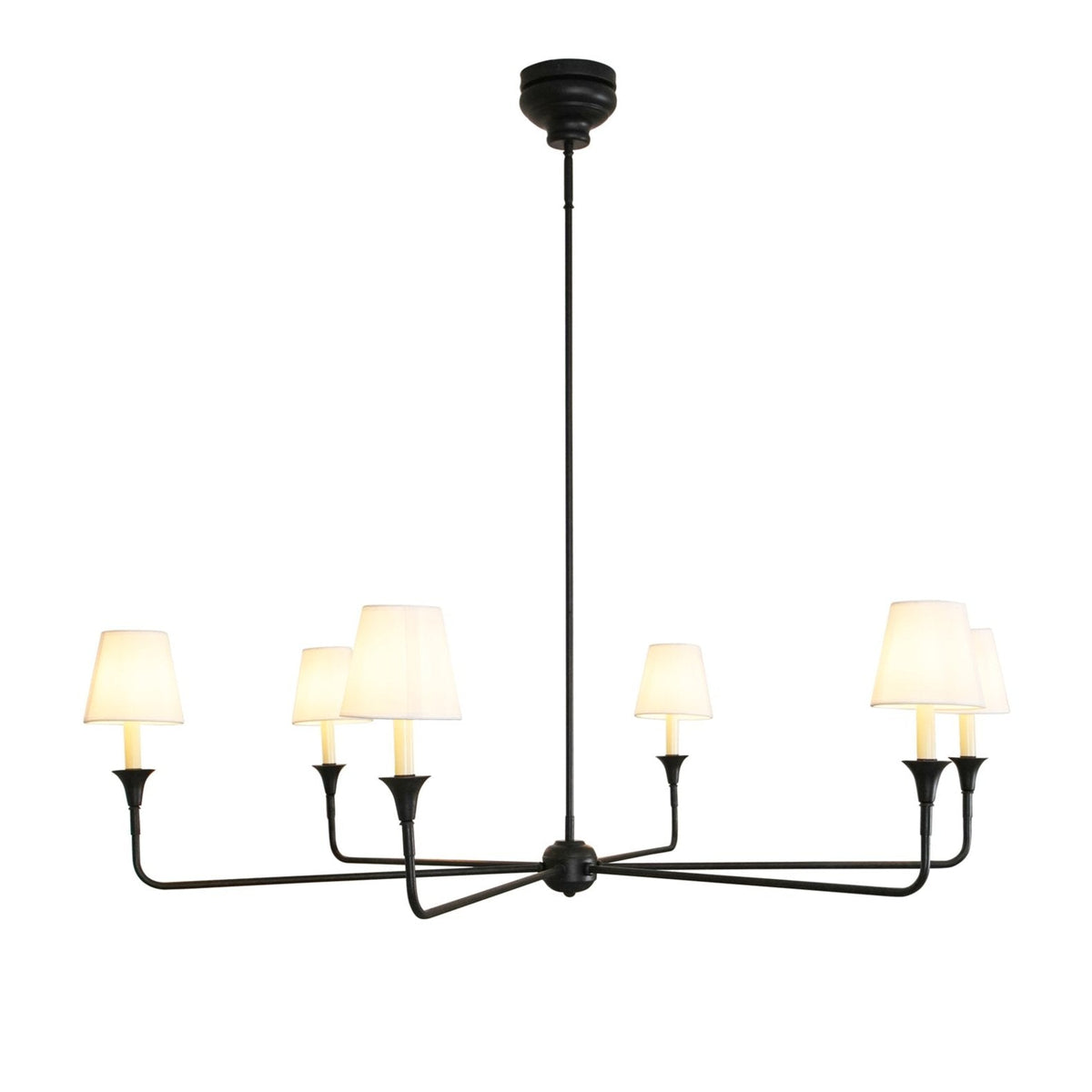 Soreline Suspension Lampe Bougie Noire Évasée