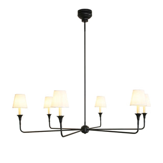 Lustra Suspension Lampe Bougie Noire Évasée