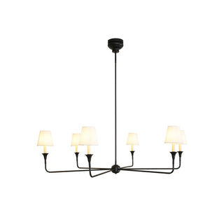 Lustra Suspension Lampe Bougie Noire Évasée