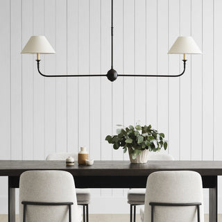 Lustra Suspension Lampe Bougie Noire Évasée