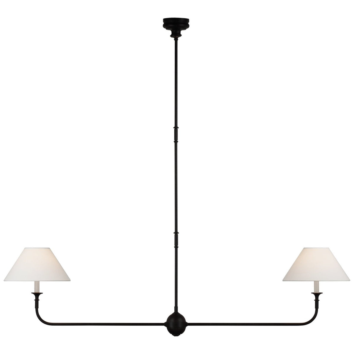 Soreline Suspension Lampe Bougie Noire Évasée