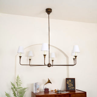 Lustra Suspension Lampe Bougie Noire Évasée