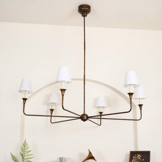 Lustra Suspension Lampe Bougie Noire Évasée