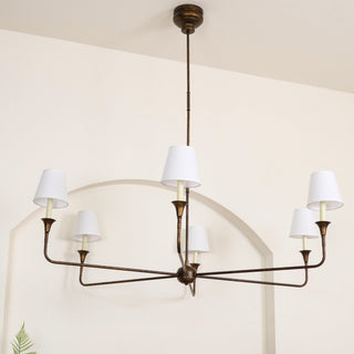 Lustra Suspension Lampe Bougie Noire Évasée
