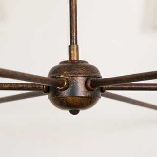 Lustra Suspension Lampe Bougie Noire Évasée