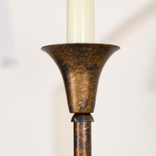 Lustra Suspension Lampe Bougie Noire Évasée