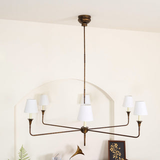 Lustra Suspension Lampe Bougie Noire Évasée