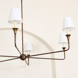 Lustra Suspension Lampe Bougie Noire Évasée