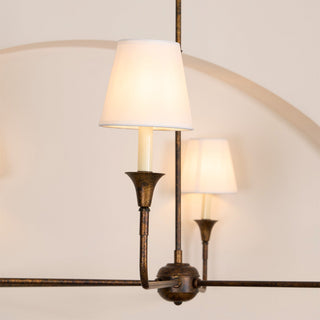 Lustra Suspension Lampe Bougie Noire Évasée