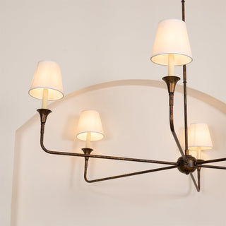Lustra Suspension Lampe Bougie Noire Évasée