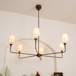 Lustra Suspension Lampe Bougie Noire Évasée