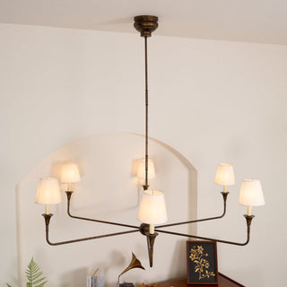 Lustra Suspension Lampe Bougie Noire Évasée