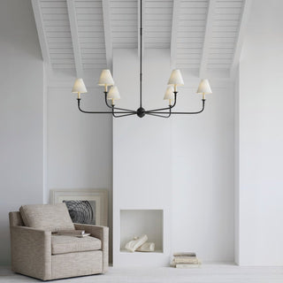 Lustra Suspension Lampe Bougie Noire Évasée