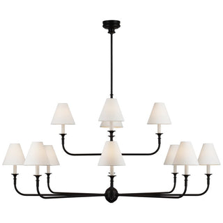 Lustra Suspension Lampe Bougie Noire Évasée
