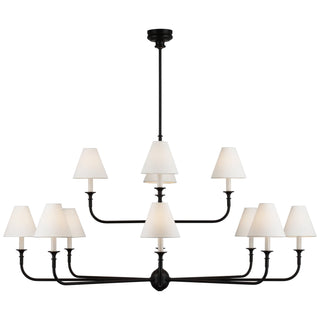 Lustra Suspension Lampe Bougie Noire Évasée