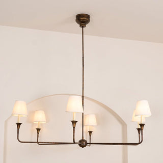 Lustra Suspension Lampe Bougie Noire Évasée