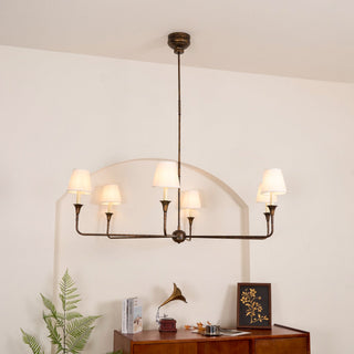 Lustra Suspension Lampe Bougie Noire Évasée