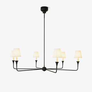 Lustra Suspension Lampe Bougie Noire Évasée