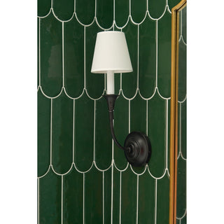 Cygnus Applique Murale Tissu Noir Minimaliste Traditionnelle Moderne